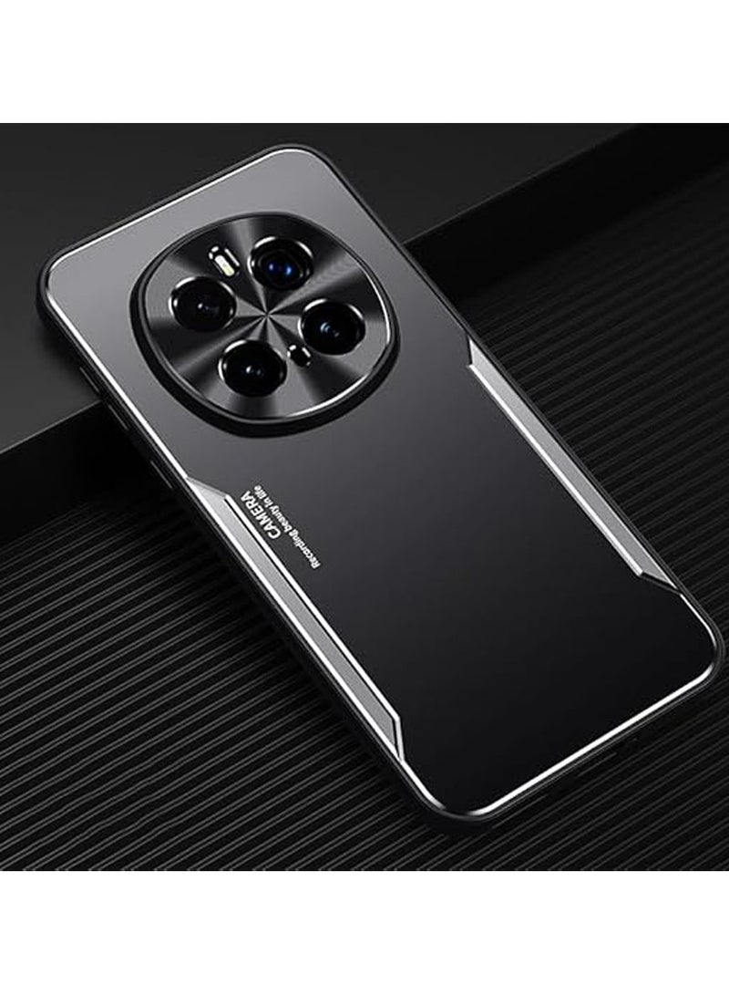 Case Compatible with Honor Magic 7 Pro Case, TPU Frame Frosted Back Cover Metal Camera Lens Protection Anti-Fingerprint Shockproof Protective Cover for Honor Magic7 Pro 