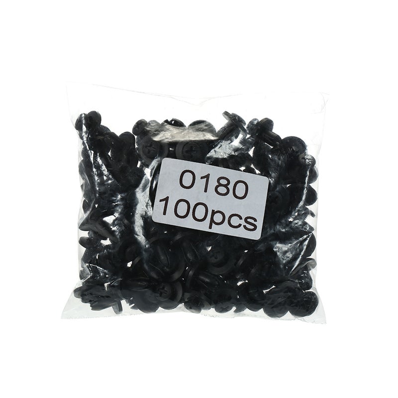 Nylon Fastener Rivet Clips Push Type Retainer Rivet Retainer Trim 6mm Hole Size 100 Pcs - Image 2