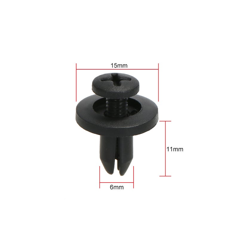 Nylon Fastener Rivet Clips Push Type Retainer Rivet Retainer Trim 6mm Hole Size 100 Pcs - Image 4