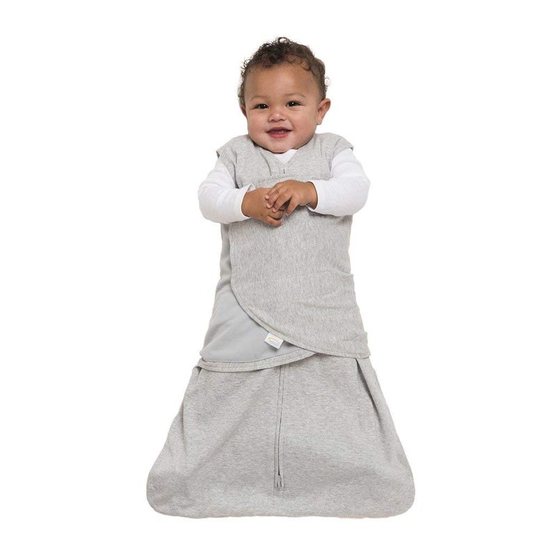 HALO 100% Cotton Sleepsack Swaddle, 3-Way Adjustable Wearable Blanket, TOG 1.5, Heather Gray, Newborn, 0-3 Months - Image 5