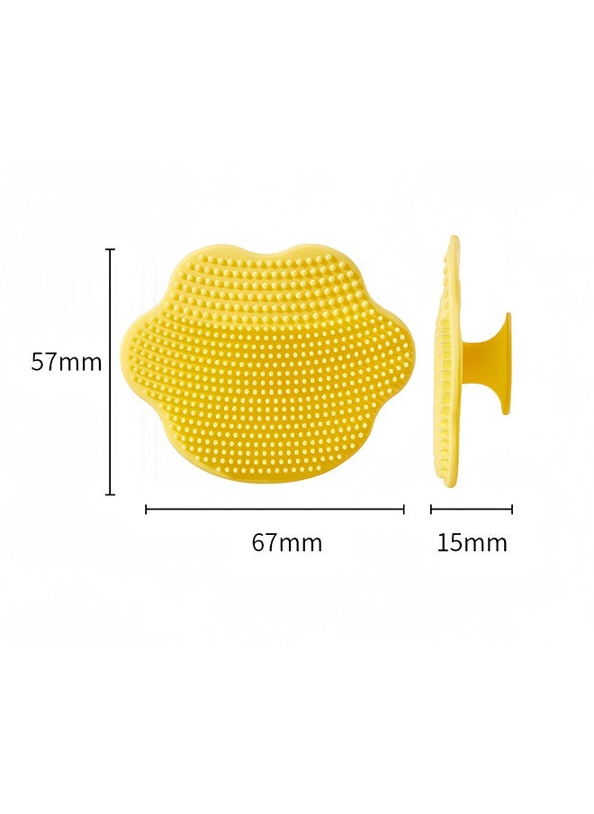 Generic 3 Pack Baby Silicone Bath Brushes with Storage Box – Soft Cradle Cap & Body Scrubber, BPA-Free, Non-Slip Handle, for Infant Dry Skin & Eczema (Yellow, Pink, Green)  - Image 2