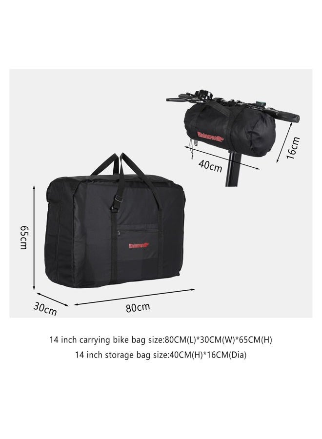 CamGo 20 Inch Folding Bike Bag - Waterproof Bicycle Travel Case Outdoors Bike Transport Bag for Cars Train Air Travel (Black, 20 inch) - Image 2