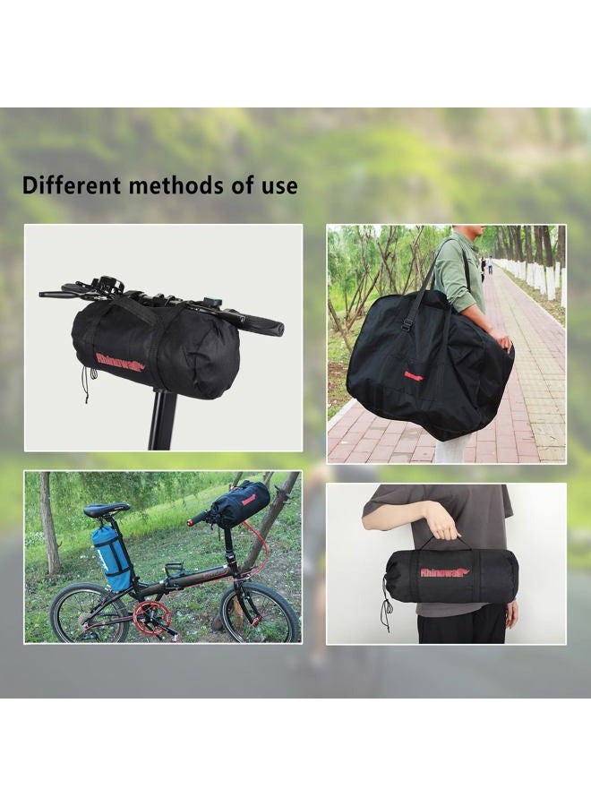 CamGo 20 Inch Folding Bike Bag - Waterproof Bicycle Travel Case Outdoors Bike Transport Bag for Cars Train Air Travel (Black, 20 inch) - Image 3