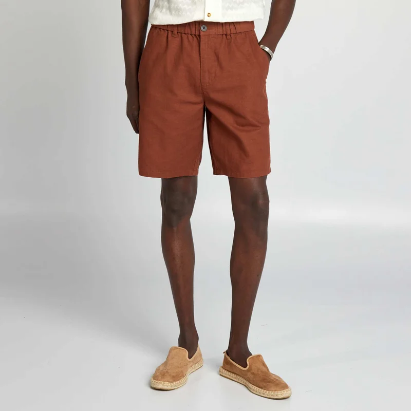 Kiabi Bermuda Shorts With Hemp Red