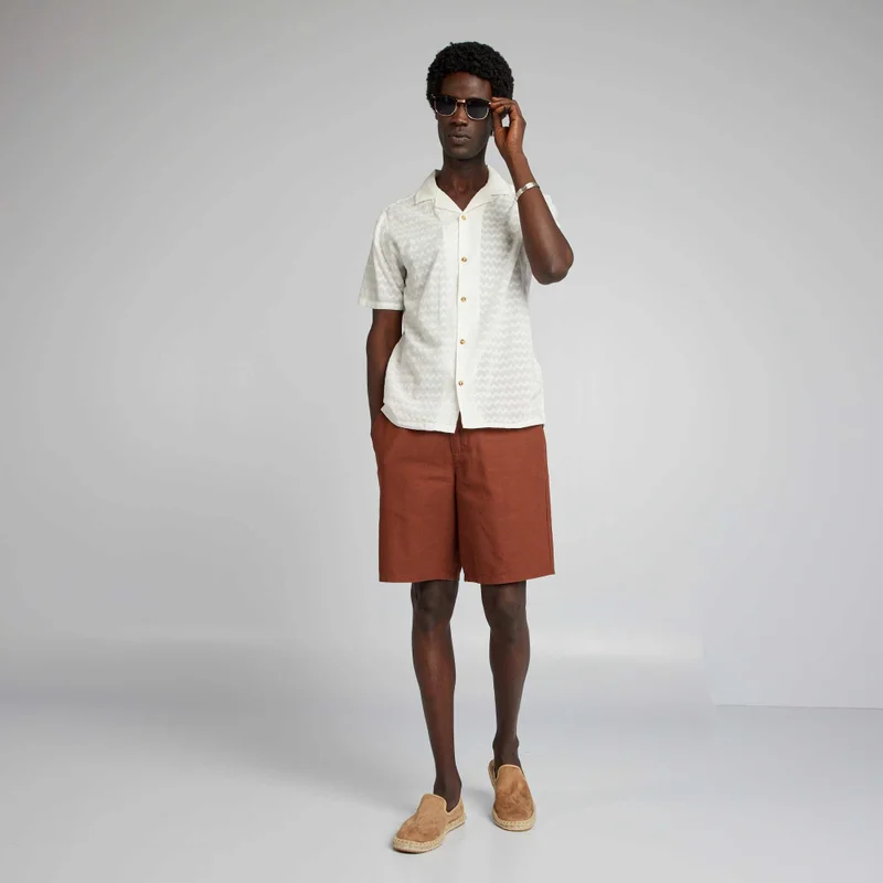 Kiabi Bermuda Shorts With Hemp Red