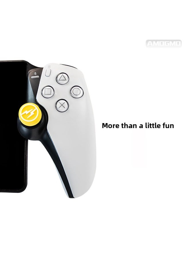 Generic Suitable For Playstation Portal Rocker Cap Pikachu Silicone Non-slip Gaming Rocker Protective Cap-Product Color:Black Gray Lightning  - Image 4