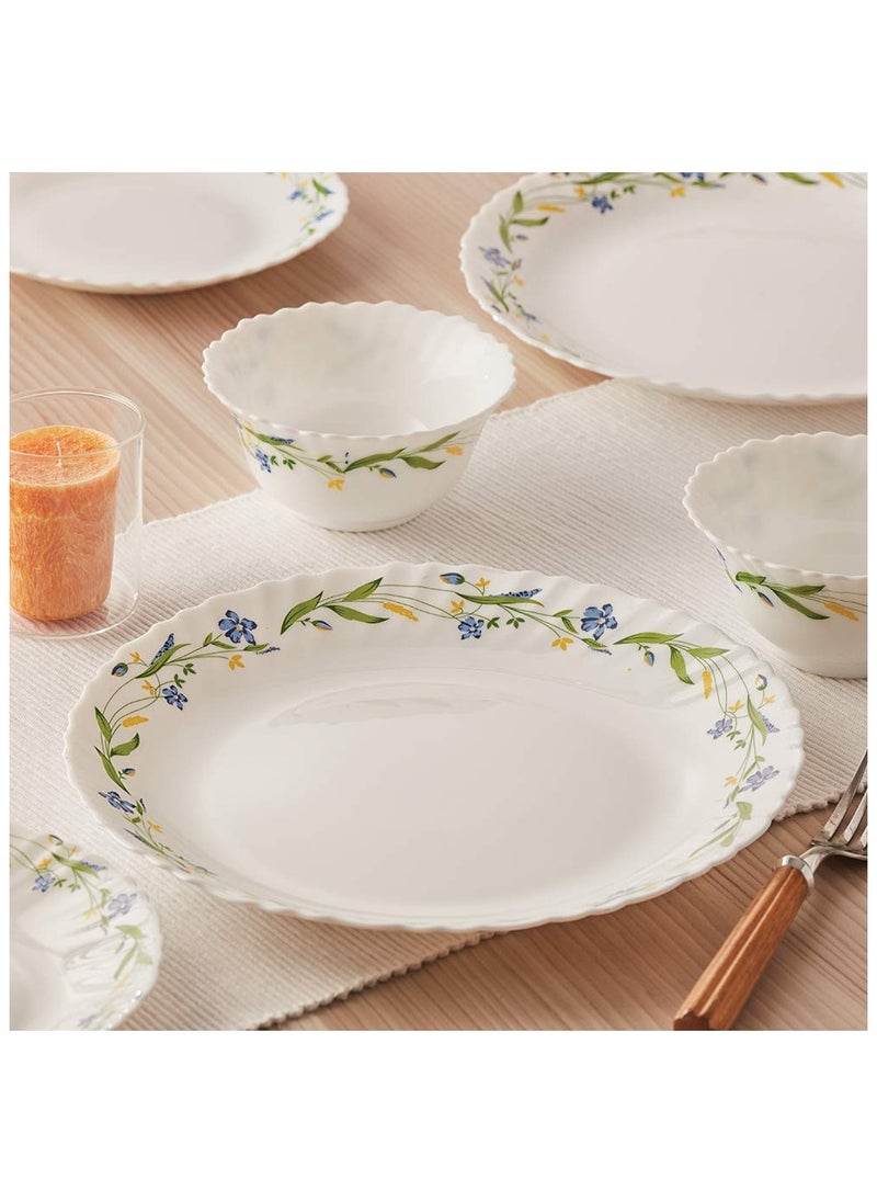 British Chef 10 Pieces Opalware Dinner Set | Microwave & Dishwasher Safe | Cripper Dinnerware set with 4-Piece Dinner Plate, 2-Piece Side Plate, 2-Piece Soup Bowl, 2-Piece Spoons-White  - Image 2