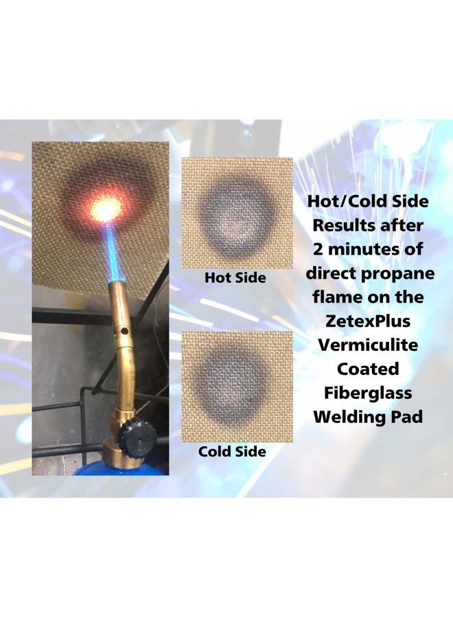 Newtex High-Temperature Resistant Fiberglass Pad - 12" x 12" - High Heat Resistant PlumberPad for Soldering, Welding, Brazing - Heavy Duty, Professional Welding Pad - Image 4