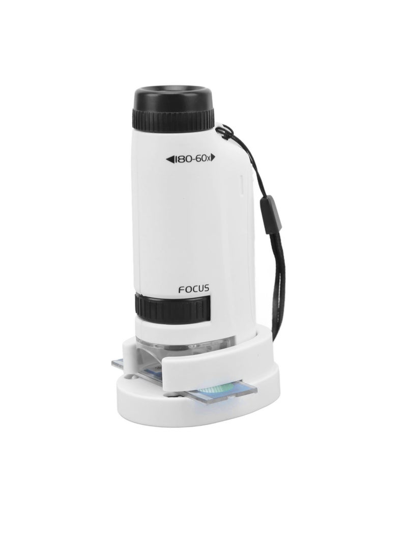 Velaurs Small Handheld Round Handle Microscope 60X to 120X Mini Pocket Microscope with LED Light  - Image 3