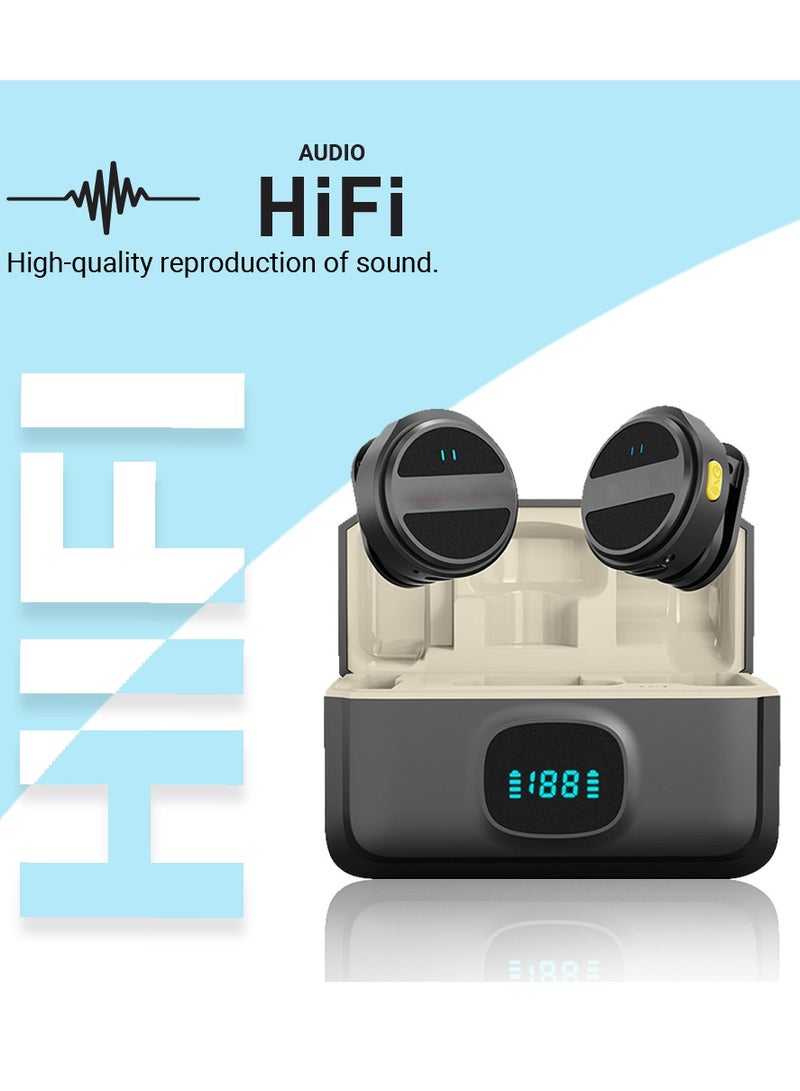 Trands ANC Wireless Microphone Lavalier Microphone System with Charging Case for YouTube Facebook Live Stream Record Interview Vlogs - Image 2