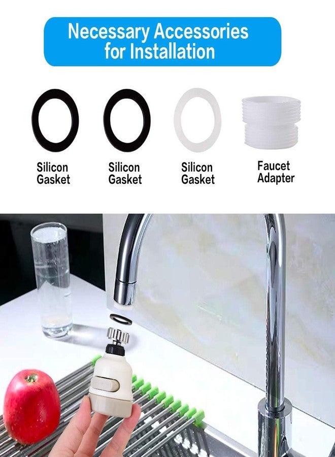 KitchenFest® Flexible Kitchen Tap Head Movable Sink Faucet 360° Rotatable ABS Sprayer Removable Anti-Splash Adjustable Filter Nozzle Swivel Water Saving Aerator 3 Modes Kitchen tap - Image 4