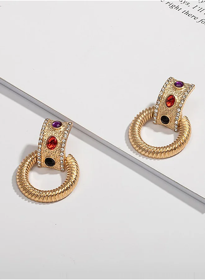 تايك تو Embellished Rhinestone Earrings