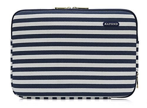 Kayond Canvas Water-Resistant 13 inch Laptop Sleeve -13 inch 13.3 inch Laptop case,12.9 inch Tablet Case Compatible MacBook(13-13.3 inches, Breton Stripe) - Image 2