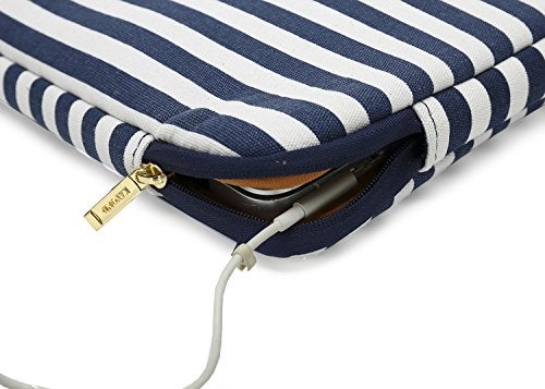Kayond Canvas Water-Resistant 13 inch Laptop Sleeve -13 inch 13.3 inch Laptop case,12.9 inch Tablet Case Compatible MacBook(13-13.3 inches, Breton Stripe) - Image 4
