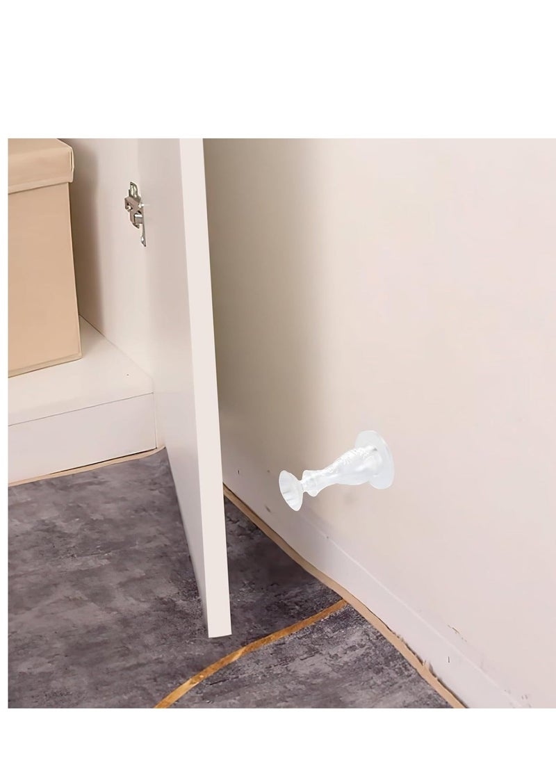 Generic Door Stoppers for Wall 4 Pack Silicone Door Holder Keep Door Open No Drilling Door Catch with Adhesive Tapes Door Stops Wall Protectors Door Handle Bumper Holder for Wall  - Image 5