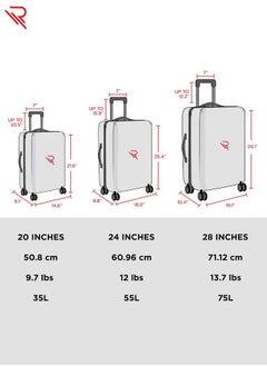 Reflection PP Luggage, Lightweight Hardshell, Expandable with 4 Spinner Wheels and TSA Lock (28-Inch, Black) - pzsku/ZB53AF0CF9D130880BCF9Z/45/_/1714965940/f30dee95-77b6-40fa-ba65-9128b741d2ac