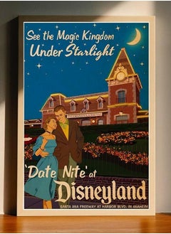 Date Nite - Disneyland Attraction Poster - Walt Disney Vintage Canvas Poster, Wall Art Decor, Home Decor, No Frame