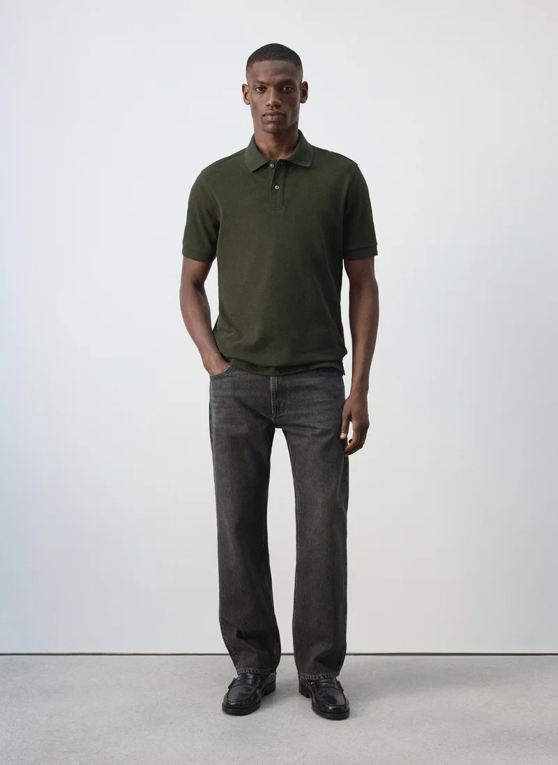 Mango Man 38-CAZA Polo Shirt Rea for Men | Best Price UAE