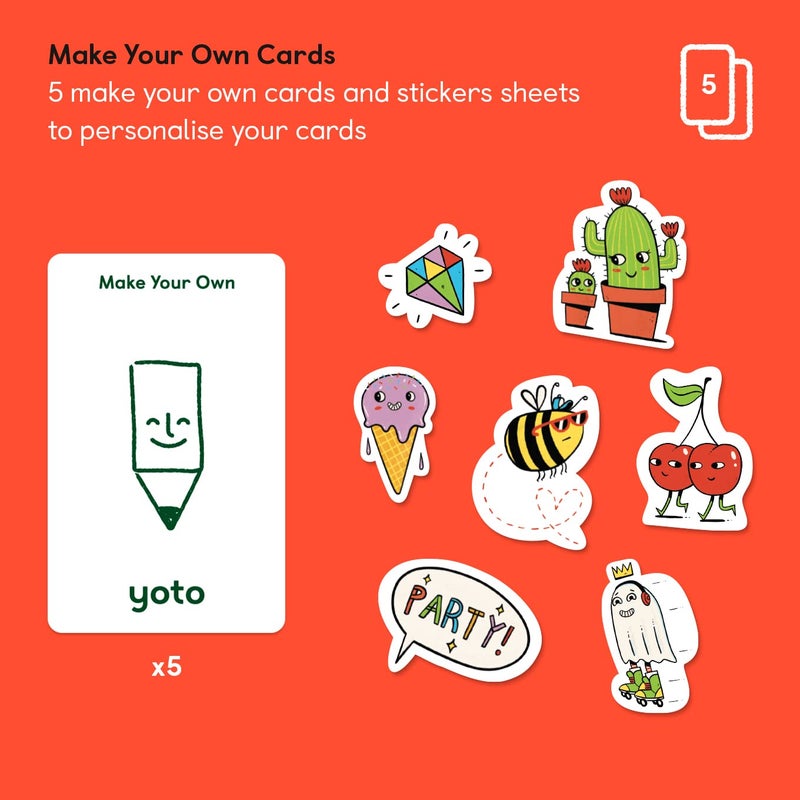 Yoto Make Your Own Cards â€“ 5 Blank Audio Cards for Use with Player & Mini All-in-1 Audio Device, Record & Play Stories Music Radio Podcasts Birthday Messages & Fun Educational Learning Activities - Image 2