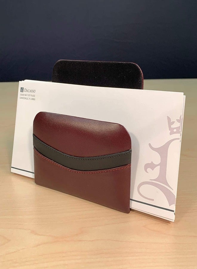 Dacasso Burgundy Leather Letter Holder - Image 3