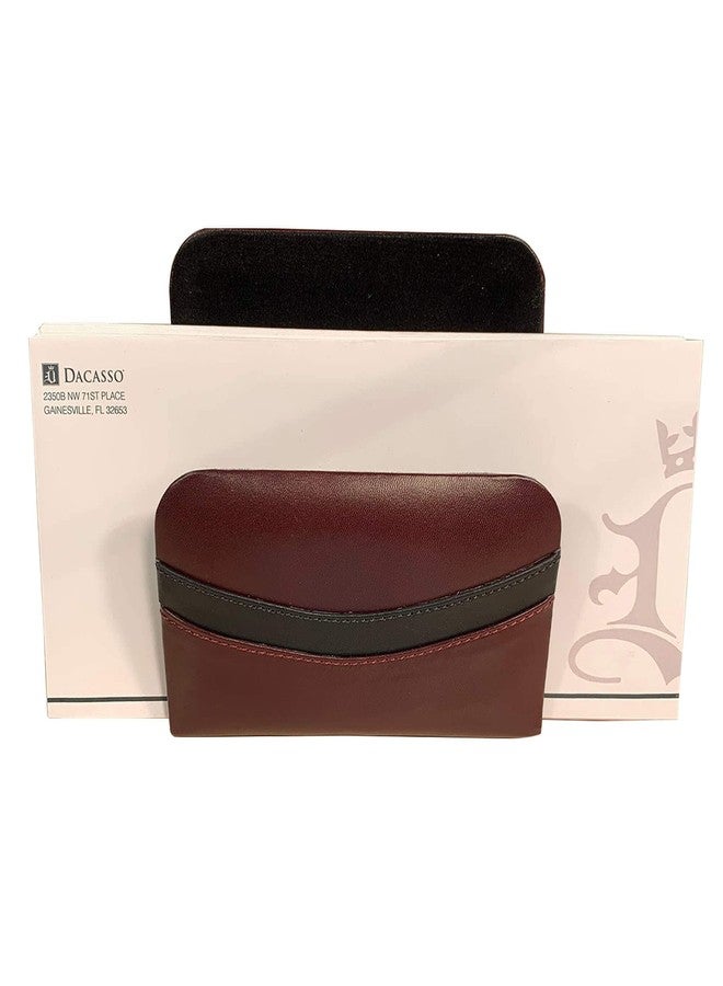 Dacasso Burgundy Leather Letter Holder - Image 1