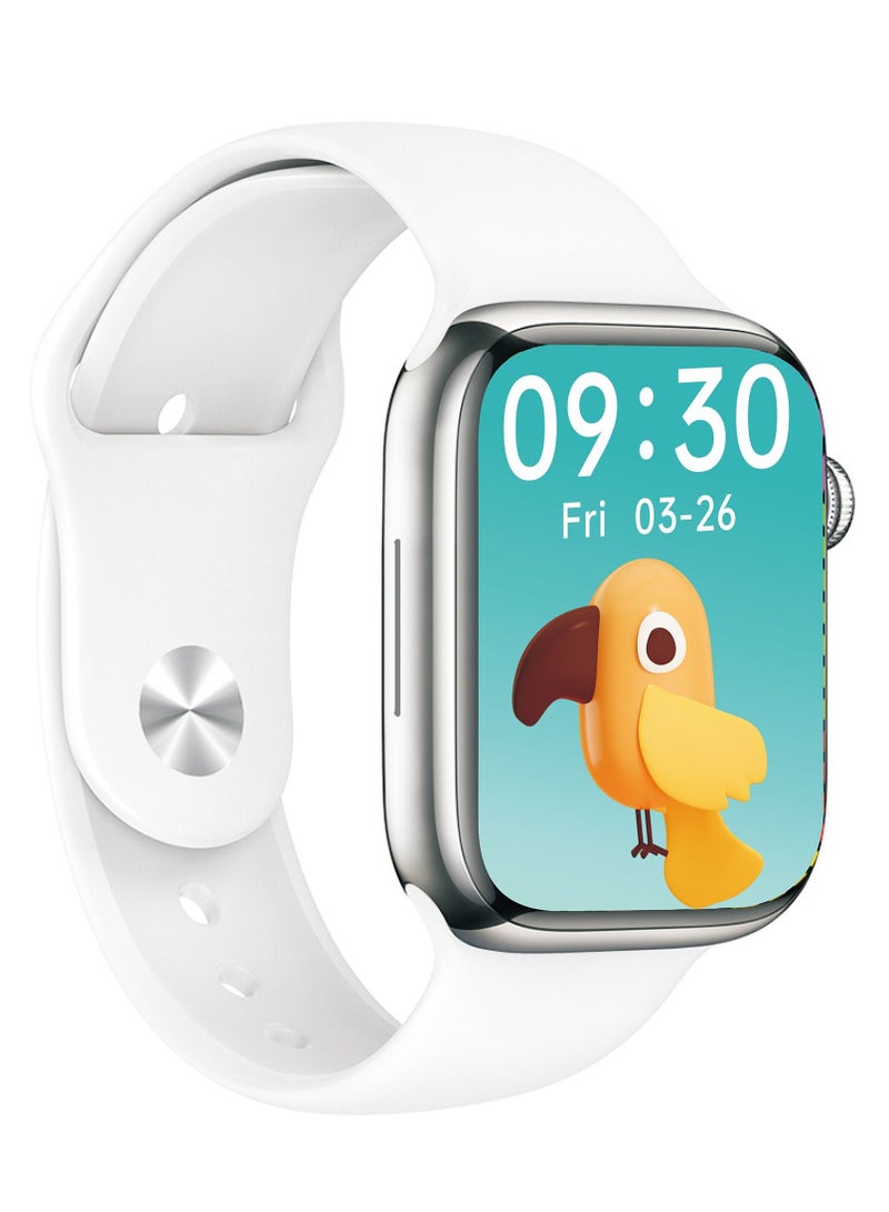 AROAQ W17 PRO MAX Bluetooth Full Touch Wide Display Android Support Magnetic Charging Large Memory Waterproof Smart Watch White - Image 1