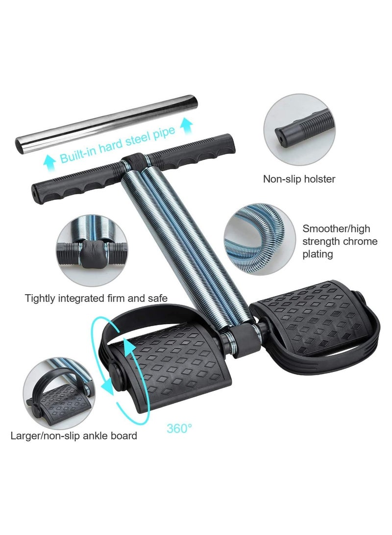Beauenty Elastic Sit Up Pull Rope Dual Spring Tension Foot Pedal Abdomen Leg Exerciser Tummy Trimmer Equipment Bodybuilding Expander for Fitness Yoga Training - Image 5