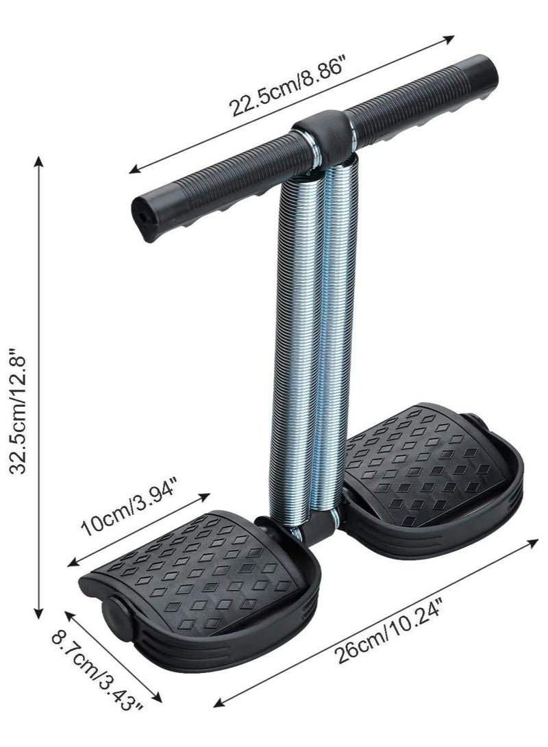 Beauenty Elastic Sit Up Pull Rope Dual Spring Tension Foot Pedal Abdomen Leg Exerciser Tummy Trimmer Equipment Bodybuilding Expander for Fitness Yoga Training - Image 3