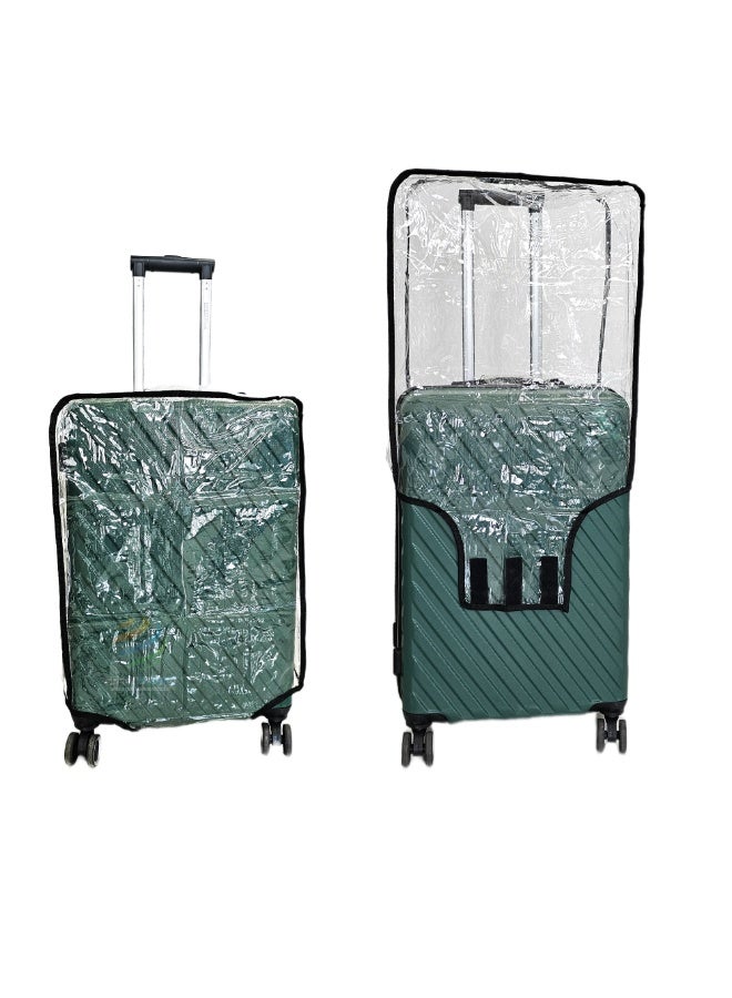 Clear PVC Rolling Suitcase Protector – Transparent Luggage Cover, Waterproof, Dustproof, and Scratch-Resistant Travel Case Cover with Elastic Fit, Reusable for Check-in Bags (24inch) - Image 2