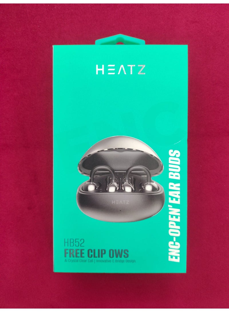 هيتز سماعات أذن لاسلكية مفتوحة الأذن Heatz HB52 | تقنية بلوتوث لإلغاء الضوضاء ENC | مكالمات واضحة بتقنية الذكاء الاصطناعي | تثبيت آمن بتقنية C-Bridge | شحن سريع | مناسبة للرياضة والاستخدام اليومي | أسود - Image 3