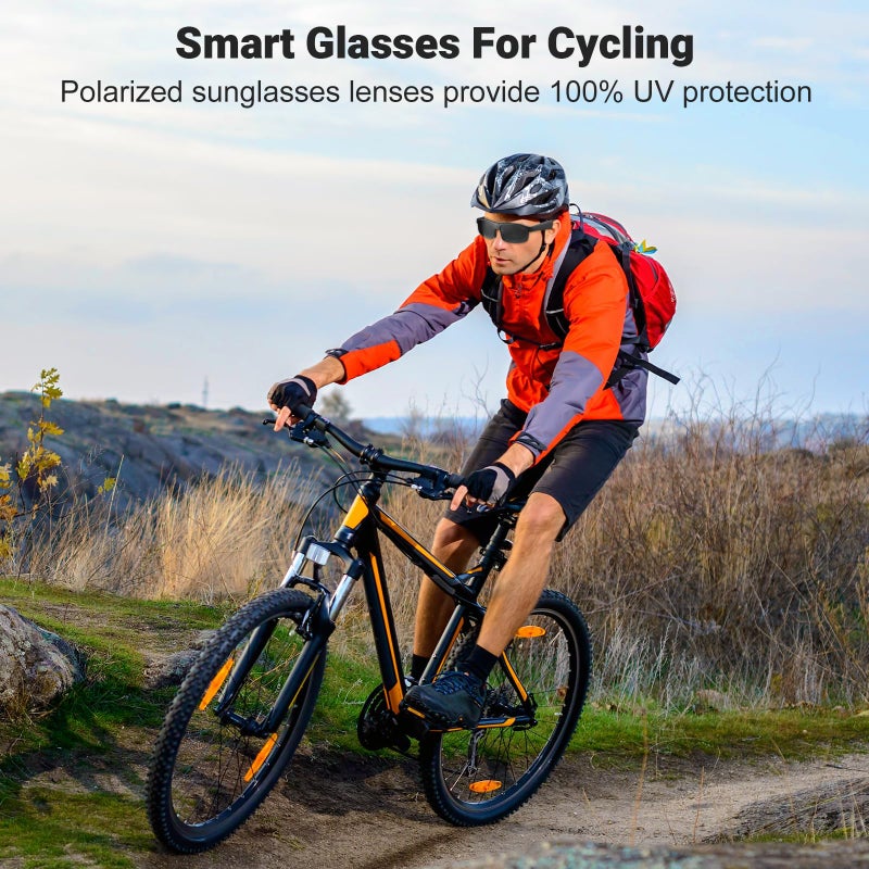 LVTEL Smart Glasses, Polarized Bluetooth Sunglasses, Built-in Mic & Speakers, Voice Assistant, UV Protection Audio Sun Glass - Image 2