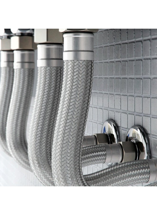 melfi 1 Inch Male And Female Corrugated Electrical Proof Pipe Braided Stainless Steel Flexible Conduit Metal Hose (60 Cm Female 1 Inch X Male 1 Inch)  - Image 4
