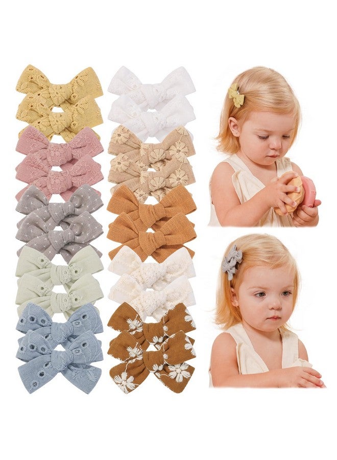 jollybows جولي بوز 20 قطعة مشابك شعر وقوس مصنوعة بالكامل للفتيات، الرضع، الأطفال الصغار، الأطفال، والمراهقين - 2" مشابك صغيرة للشعر الناعم - Image 1