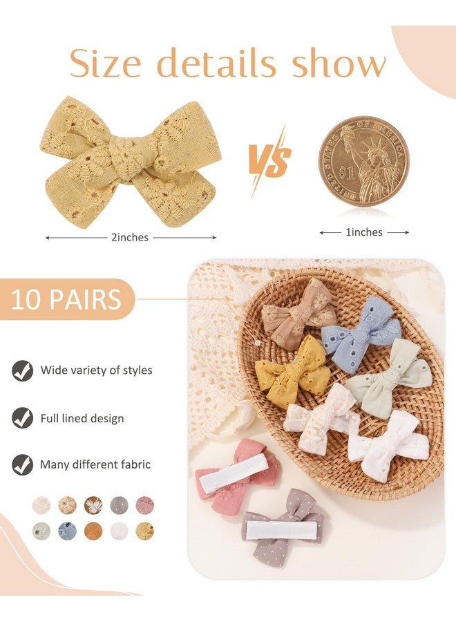 jollybows جولي بوز 20 قطعة مشابك شعر وقوس مصنوعة بالكامل للفتيات، الرضع، الأطفال الصغار، الأطفال، والمراهقين - 2" مشابك صغيرة للشعر الناعم - Image 2