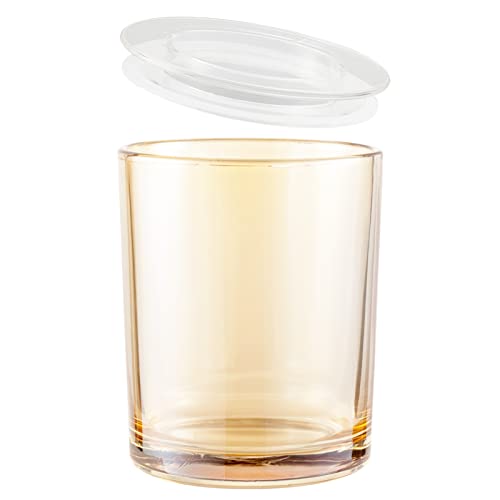 CandMak Candle Jars, 20 Pack 6 OZ Glass Empty Candle Vessels Containers Jars Bulk with Clear Lids for Making Candles (Luxury Champagne) - Image 1