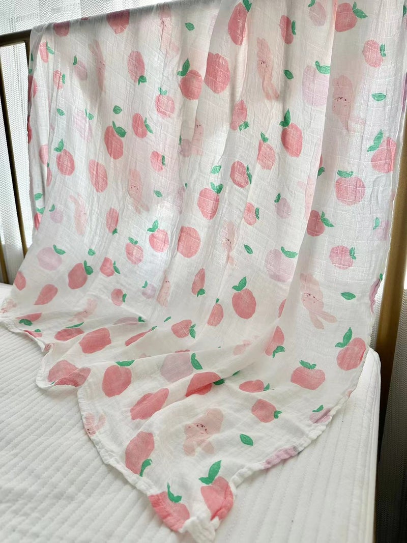 Double-Layer Bamboo Fiber Gauze Baby Class A Gauze Cover Blanket Four-Layer Wrapping Towel Bath Towel Children'S Bamboo Cotton Cool And Soft In Summer - Image 1