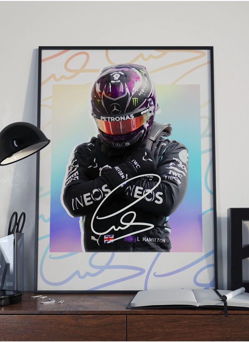 Boomah Accessories Lewis Hamilton Poster With Frame 30x40 cm 