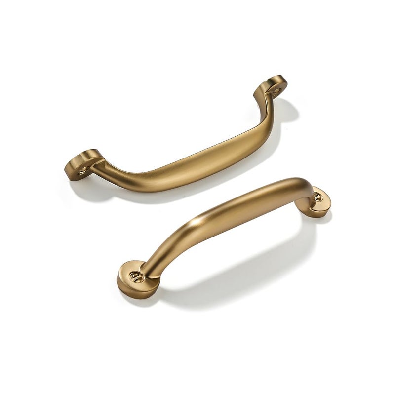 CABDM 10 Pack 334 inch Hole Center Brushed Brass Cabinet Pulls Heavy Duty Solid Drawer Honey Bronze Hardware Handles Kitchen Vanity Bathroom Handles - Image 2