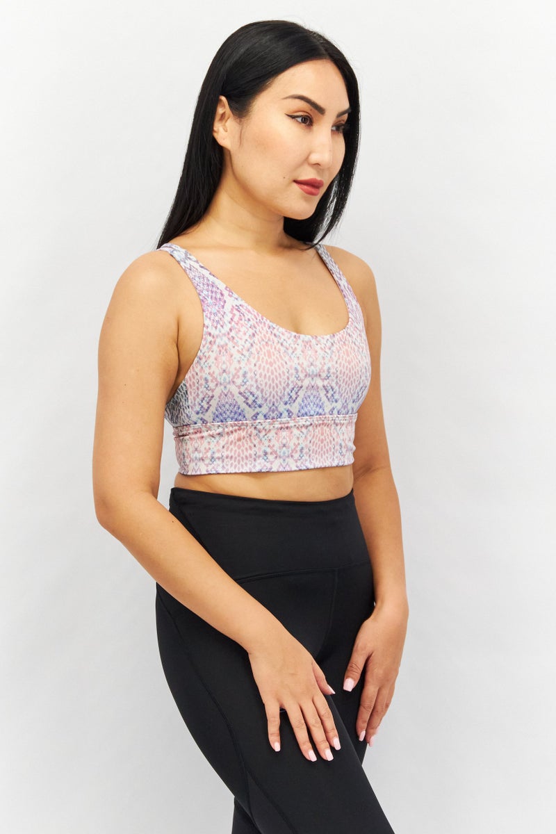 Asos Design Women Allover Print Non Padded Bra, White - Image 4