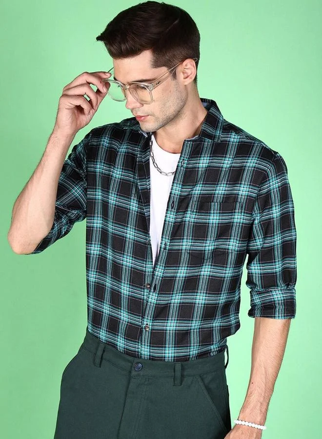 Take Two Men Regular Fit Checkered Casual Shirt By HardSoda