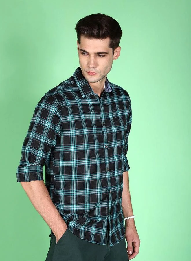 Take Two  Men Regular Fit Checkered Casual Shirt By HardSoda for Men | Best Price UAE