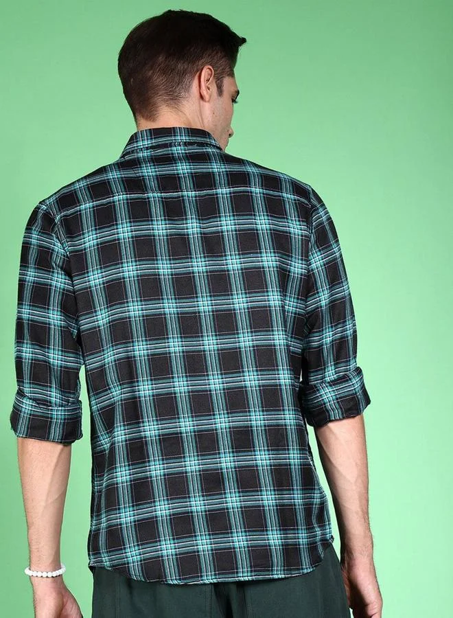 Take Two  Men Regular Fit Checkered Casual Shirt By HardSoda for Men | Best Price UAE