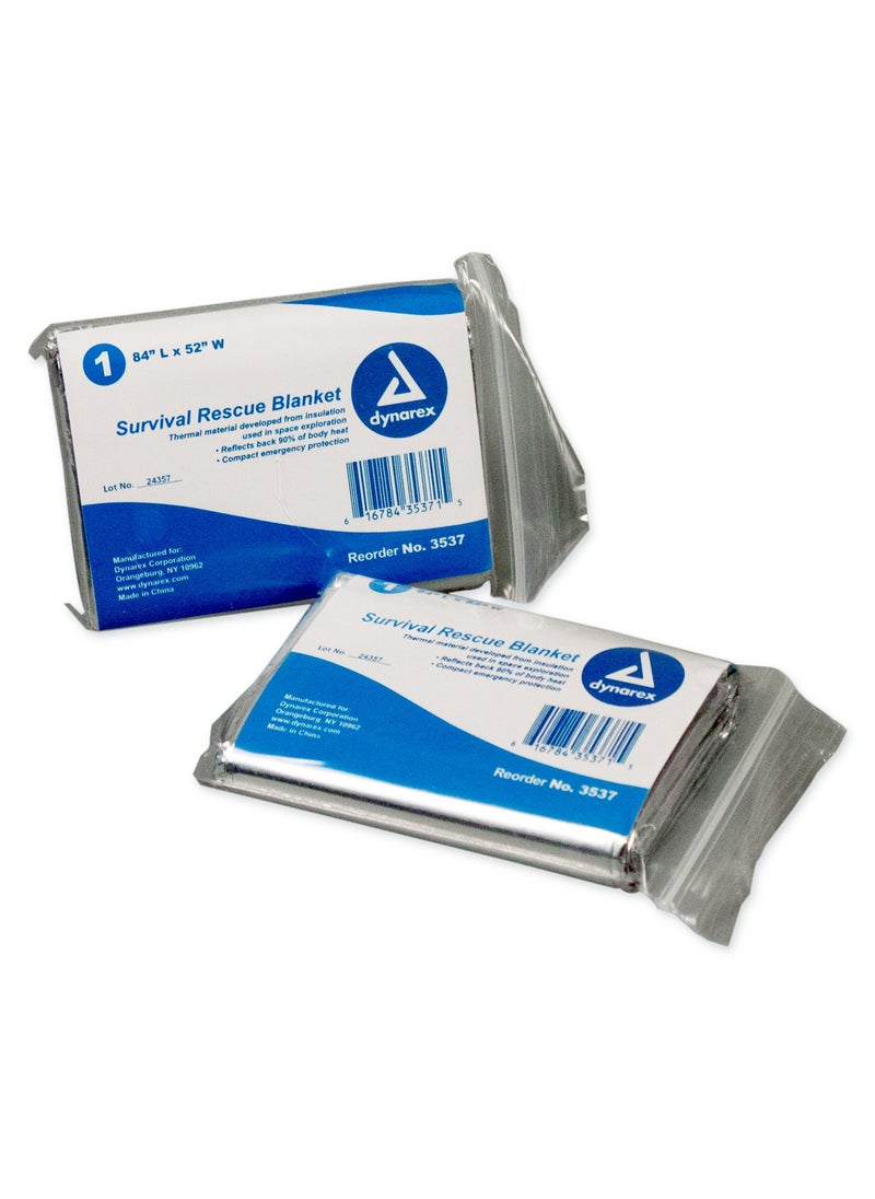 Dynarex Dynarex Survival Rescue Blanket 120 Count 84 Inch x 52 Inch  - Image 1