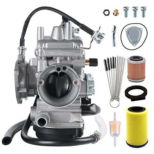 Tang Carburetor Compatible with Yamaha 2000-2006 Big Bear YFM 400 YFM400,Kodiak 400,2007-2010 Wolverine 450,2007-2014 Grizzly 350 450 ATV With Cleaner Brush,Air Fiter,Fuel Filter - Image 1