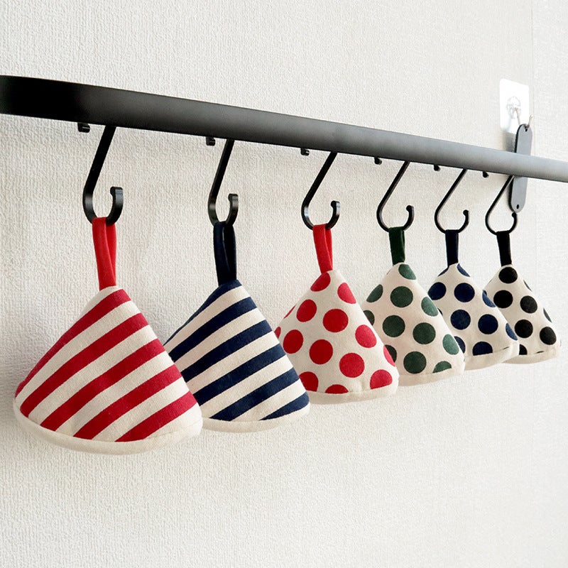 Japanese Style Triangle Pot Cover Grip Blue dots - Image 5