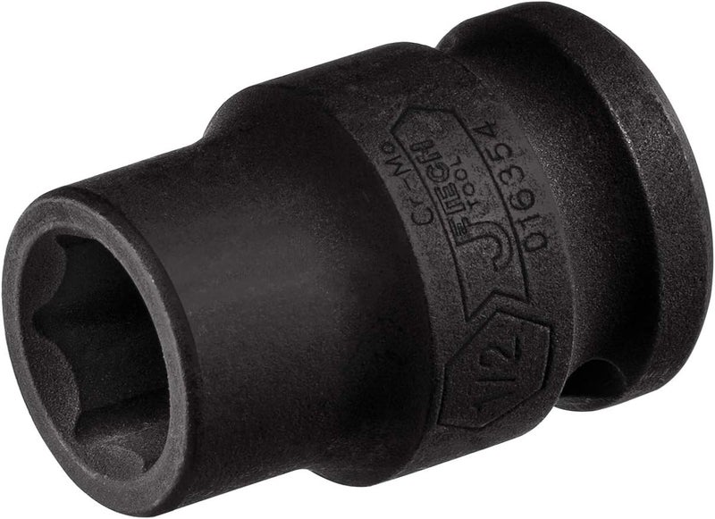 Jetech 1/2 Inch Drive 1/2 Inch Standard Impact Socket, Chrome Molybdenum Alloy Steel, 6-Point Hex Shallow Socket, Heat Treated, SAE - Image 1
