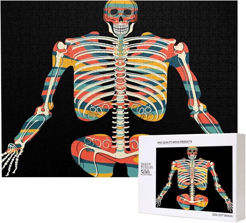 لغز فايا قوس قزح الهيكل العظمي 500 قطعة للكبار ديكور المنزل 20.4 × 15 بوصة - Image 2