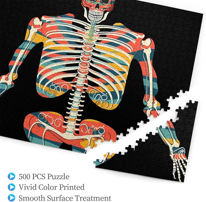لغز فايا قوس قزح الهيكل العظمي 500 قطعة للكبار ديكور المنزل 20.4 × 15 بوصة - Image 3