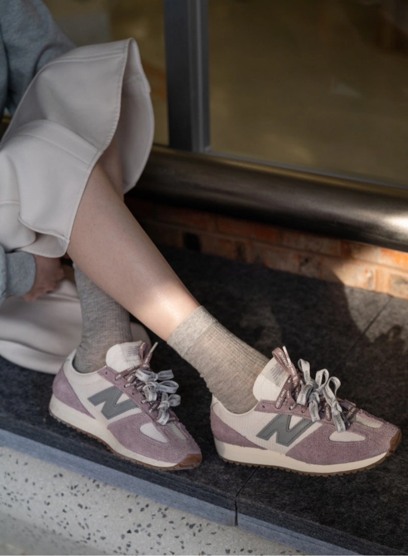 New Balance 471 Casual Athlesiure/Colorblock Sneakers Shoes Beige/purple For Women/Men/Students  - Image 3