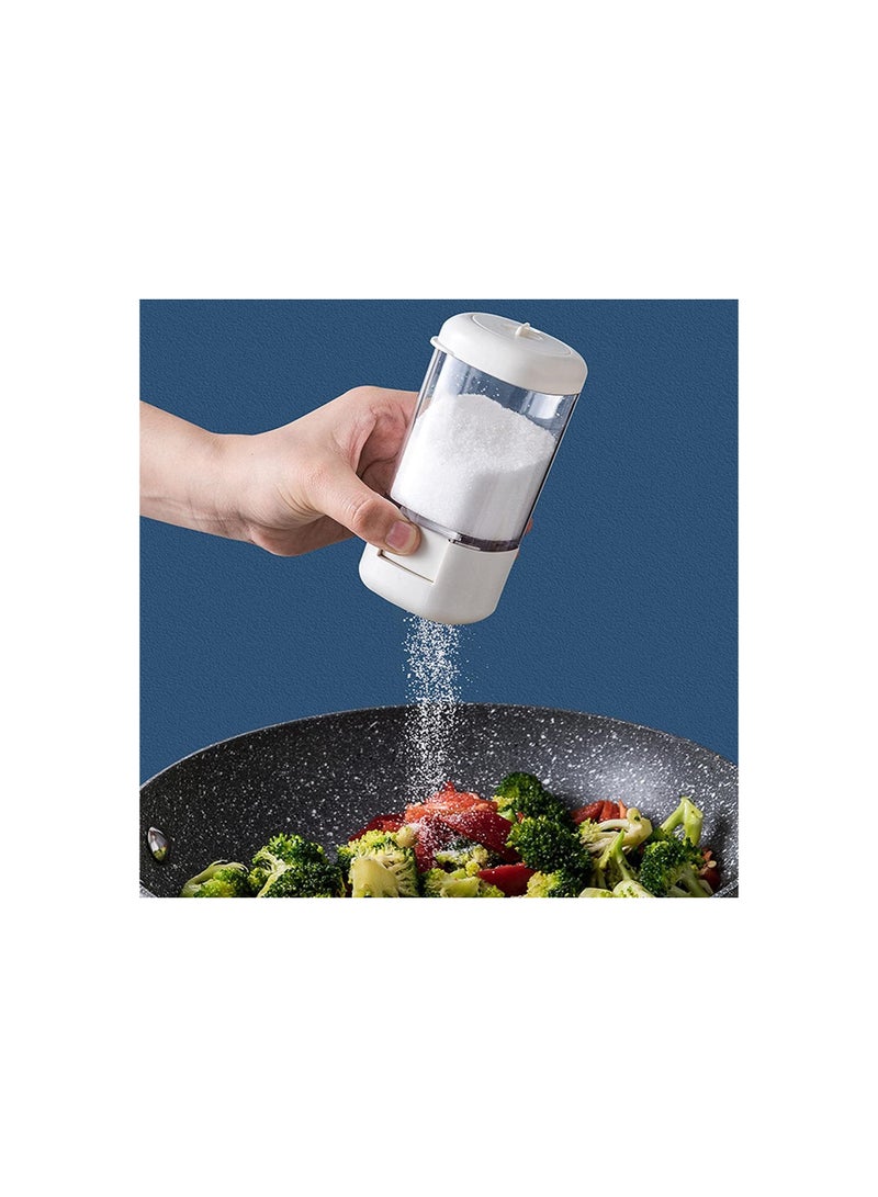 SYOSI Spice Jars Bottles, Press Type Salt Control Bottle Kitchen Household Sealed Moisture Proof Metering Pepper Tank Set, Seasoning Bottle Rotary Seal Salt Tank for Sugar, Salt, Pepper and Other Spices - Image 1